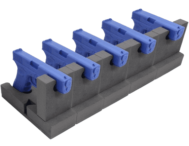 5er-Set Kurzwaffenhalter aus Schaumstoff - modular inkl. Klebepad